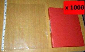 QTY 1000 - 12" x 15" Clear Poly Bags 120g (300x375mm)