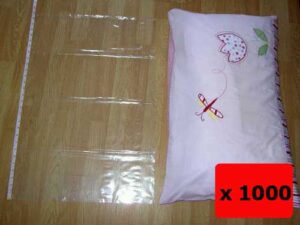QTY 1000 - 20" x 30" Clear Poly Bags 120g (500X750mm)