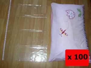 QTY 100 - 20" x 30" Clear Poly Bags 120g (500X750mm)