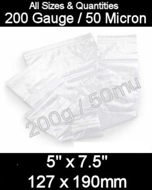 5 x 7½ - 127x191 - 200g/50mu