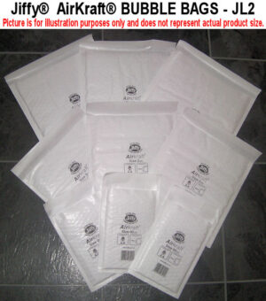 QTY 5 - JL2 JIFFY Genuine Bubble Padded Mail Bags 205x245mm
