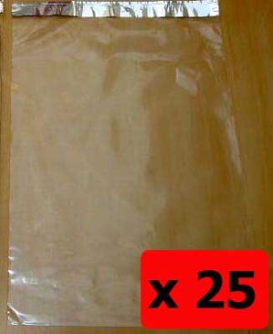 QTY 25 - 6" x 7" Clear Poly Bags SELF SEAL (165x230mm)