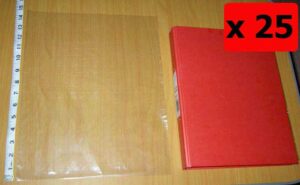 QTY 25 - 12" x 15" Clear Poly Bags 120g (300x375mm)