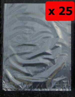 QTY 25 - 15" x 20" Clear Poly Bags 120g (375x500mm)