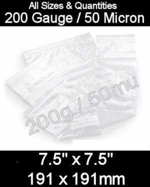 7½ x 7½ - 191x191 - 200g/50mu