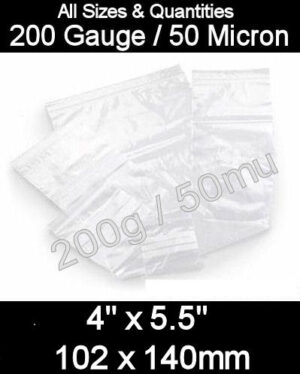 4 x 5½" - 102x140 - 200g/50mu