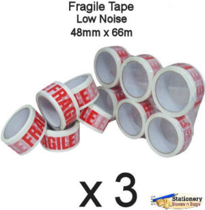 QTY 3 Rolls - Printed FRAGILE