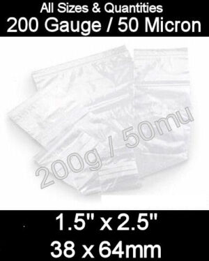 1½ x 2½" - 38x64 - 200g/50mu