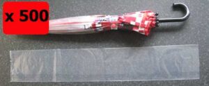 QTY 500 - 5" x 27" Clear Poly Bags 200g (125x700mm)