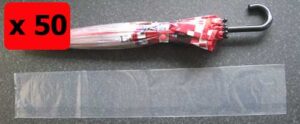 QTY 50 - 5" x 27" Clear Poly Bags 200g (125x700mm)