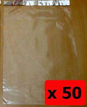 QTY 50 - 6" x 7" Clear Poly Bags SELF SEAL (165x230mm)