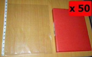 QTY 50 - 12" x 15" Clear Poly Bags 120g (300x375mm)