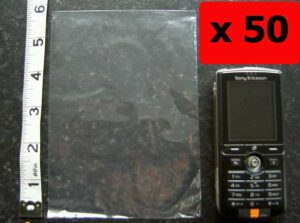 QTY 50 - 4" x 6" Clear Poly Bags 120g (102x152mm)