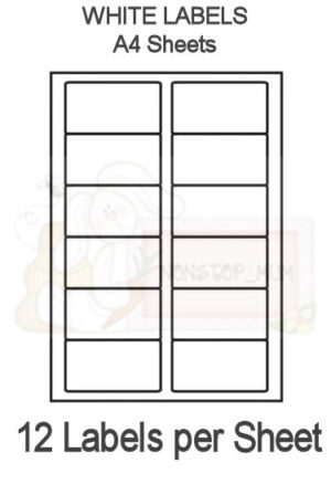 12 Labels per Sheet