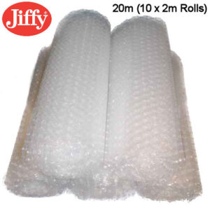 20m Jiffy Clear Bubble Wrap 300mm