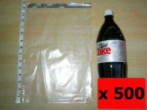 QTY 500 - 10" x 14" Clear Poly Bags SELF SEAL (250x350mm)