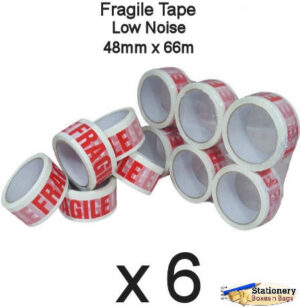 6 Rolls - Printed FRAGILE Low Noise