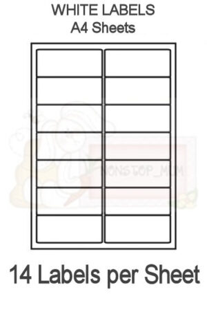 14 Labels per sheet - x 10 Sheets