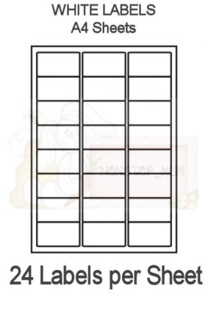 24 Labels per sheet - x 50 Sheets